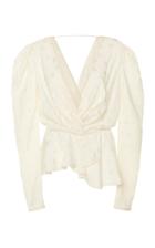 Johanna Ortiz Pale Young Eyes V-neck Jacquard Top