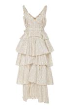 Brock Collection Paquita Tiered Ruffled Silk-blend Dress