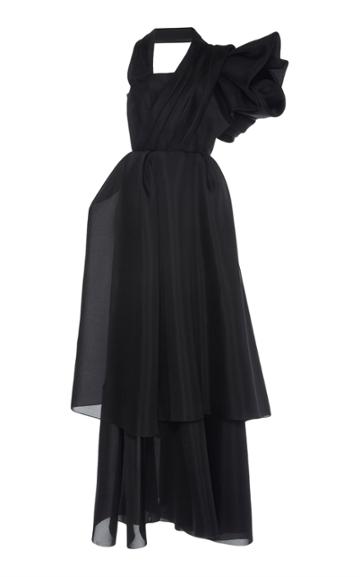 Dice Kayek Asymmetric Tiered Gown
