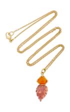 Brooke Gregson Maya Leaf Tourmaline Fire Opal Necklace