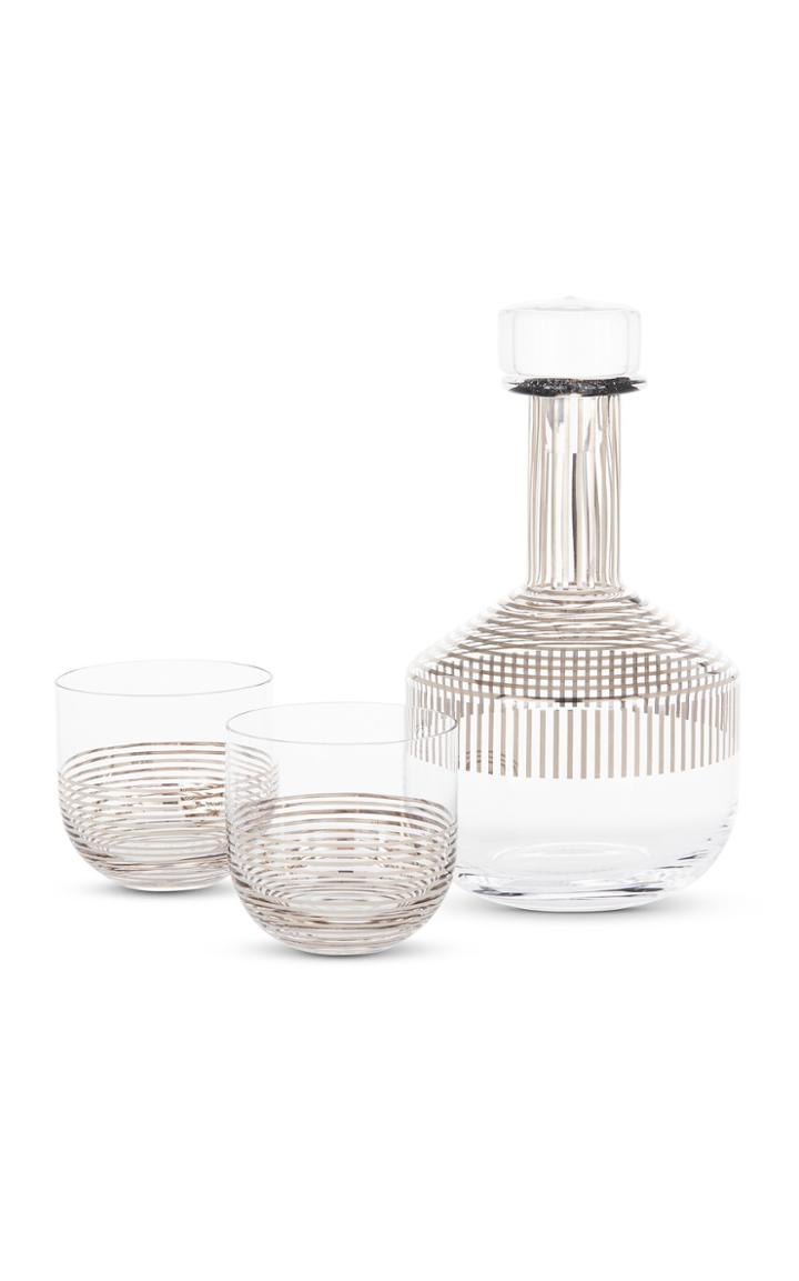 Tom Dixon Tank Whiskey Set Platinum Stripe
