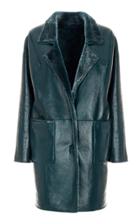 Genny Teal Leather Jacket