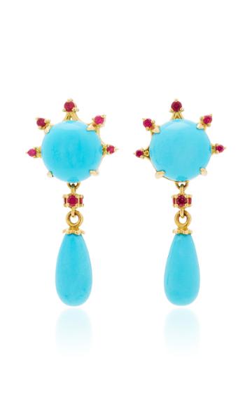 Paul Morelli Turquoise Round Drop Earrings