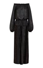 Adriana Iglesias Creek Metallic Maxi Dress