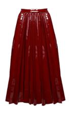 Anouki Patent Leather Imitation Flare Skirt