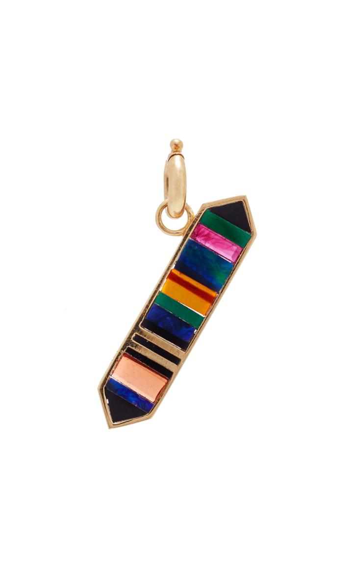 Moda Operandi Storrow 14k Gold And Carved Stone Military Plaque Charm