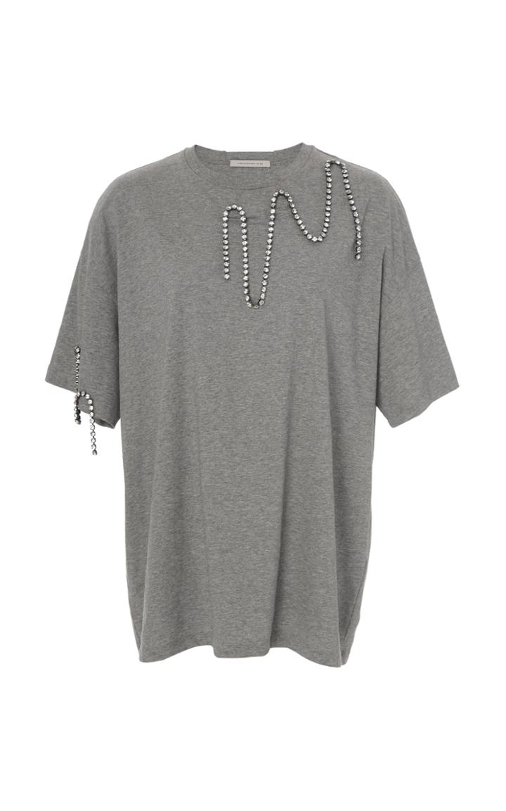 Christopher Kane Chain-embellished Jersey T-shirt