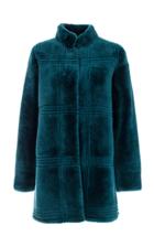 Genny Teal Fur Coat