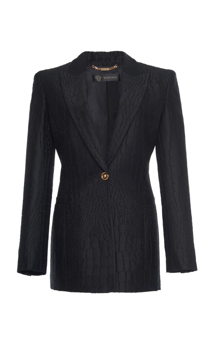 Versace Crocodile Jacquard Matelasse Jacket