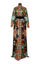 Moda Operandi Naeem Khan Floral Embroidered Silk Coat Size: Xs