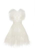 Zuhair Murad Feather Embroidered Tulle Cocktail Dress