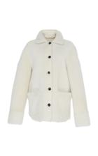 Jil Sander Leather Shearling Coat