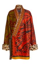 Etro Robe Jacket With Fur Trim