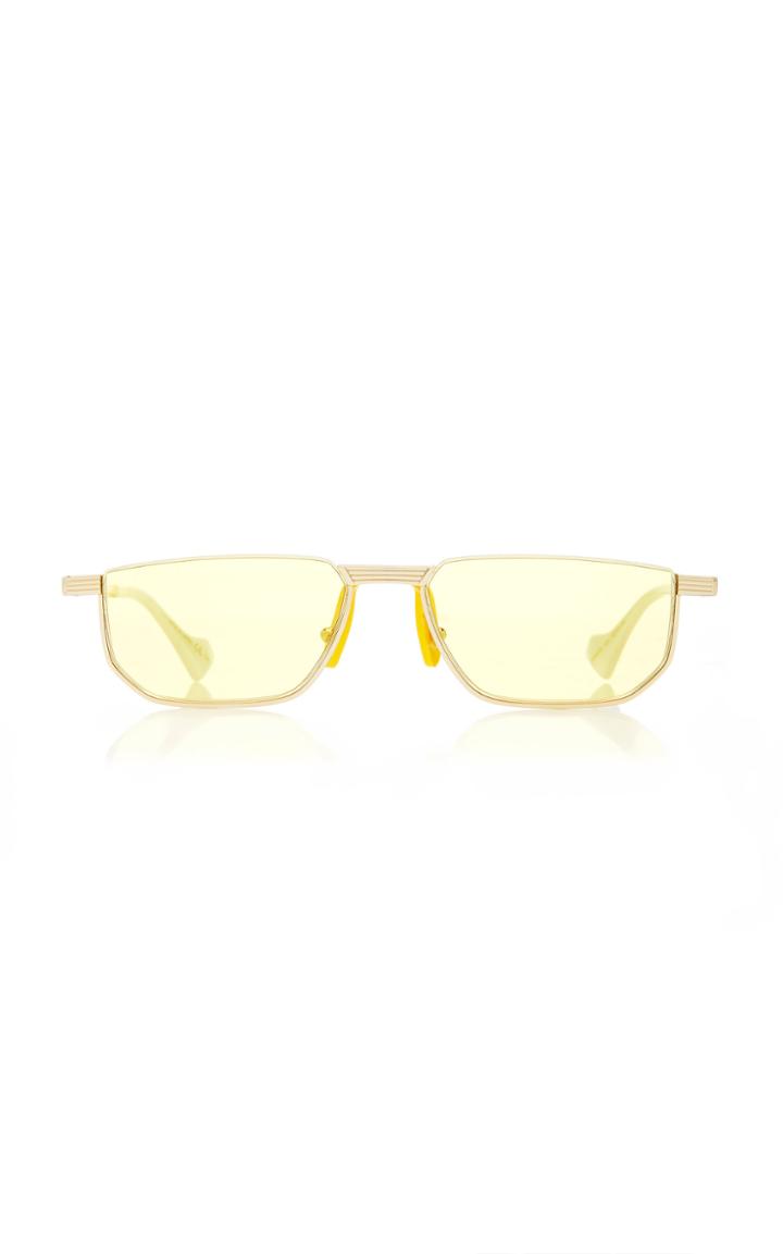 Gucci Square-frame Gold-tone Sunglasses