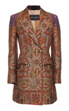 Etro Paisley Double-breasted Wool-blend Blazer