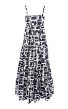 La Doublej Printed Cotton-blend Maxi Dress