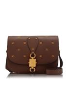 Valentino V-locker Studded Leather Saddle Bag