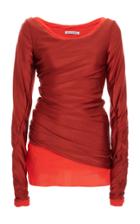 Moda Operandi Acne Studios Elysa Layered Draped Stretch-jersey T-shirt