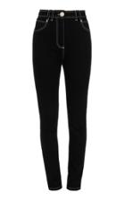Moda Operandi Balmain Top-stitched Stretch High-rise Skinny Jeans