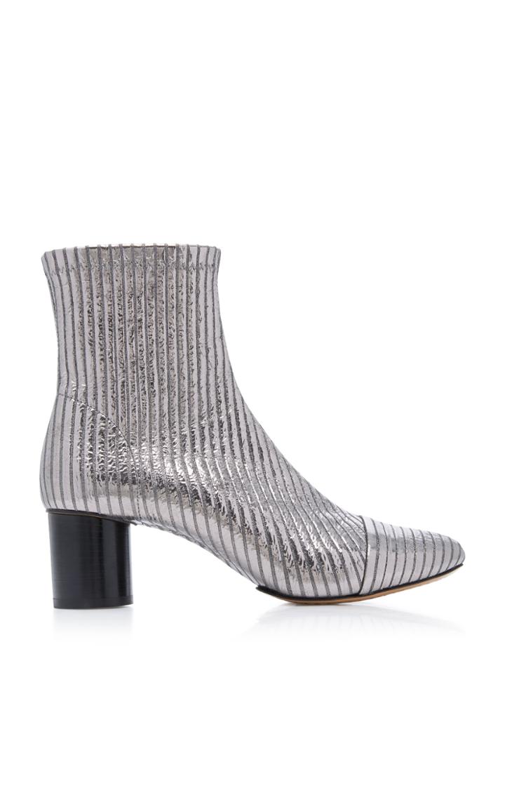 Isabel Marant Datsy Metallic Leather Ankle Boots