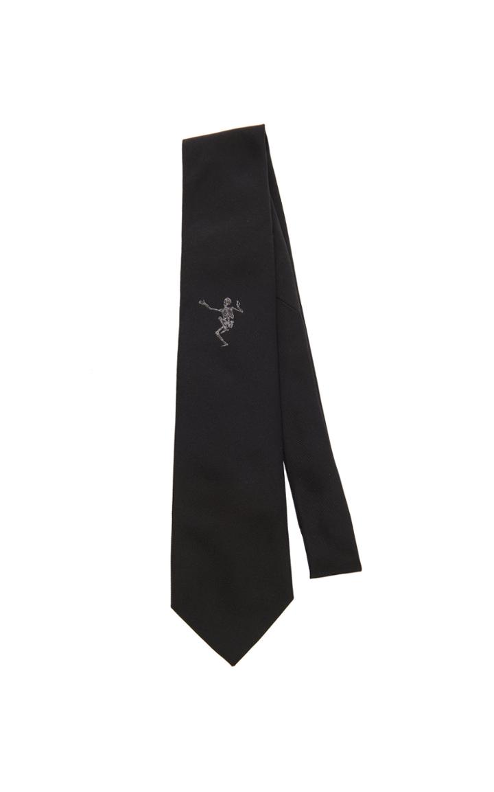 Alexander Mcqueen Dancing Skeleton Silk-faille Tie