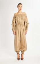 Moda Operandi Max Mara Romana Gabardine Off-the-shoulder Jumpsuit