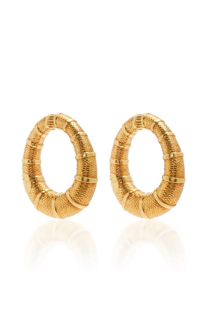 Fred Leighton Bulgari Textured Hoop Earrings