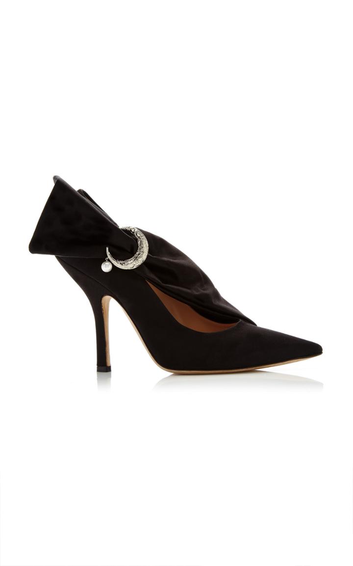 Moda Operandi Midnight 00 Satin Miss Pumps Size: 37