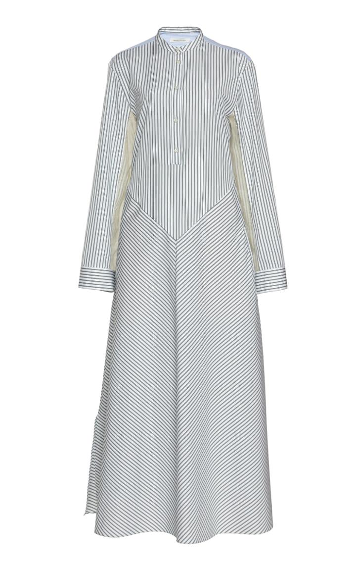 Boontheshop Collection Multi-striped Patchwork-effect Cotton Dress