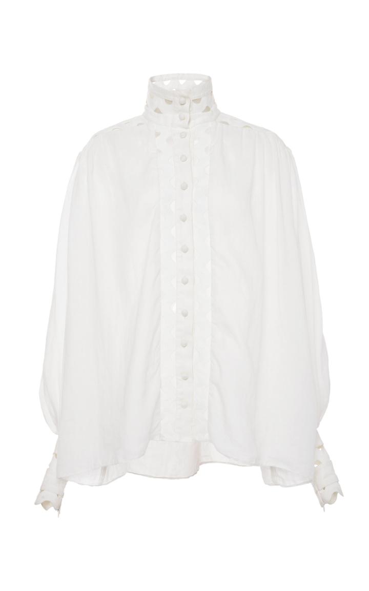 Zimmermann Ninety-six Wave Broadcloth Top