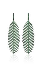 Sidney Garber 18k Feathers That Move Tsavorite Earrings