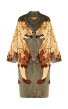Alena Akhmadullina Lion Print Mink Fur Coat