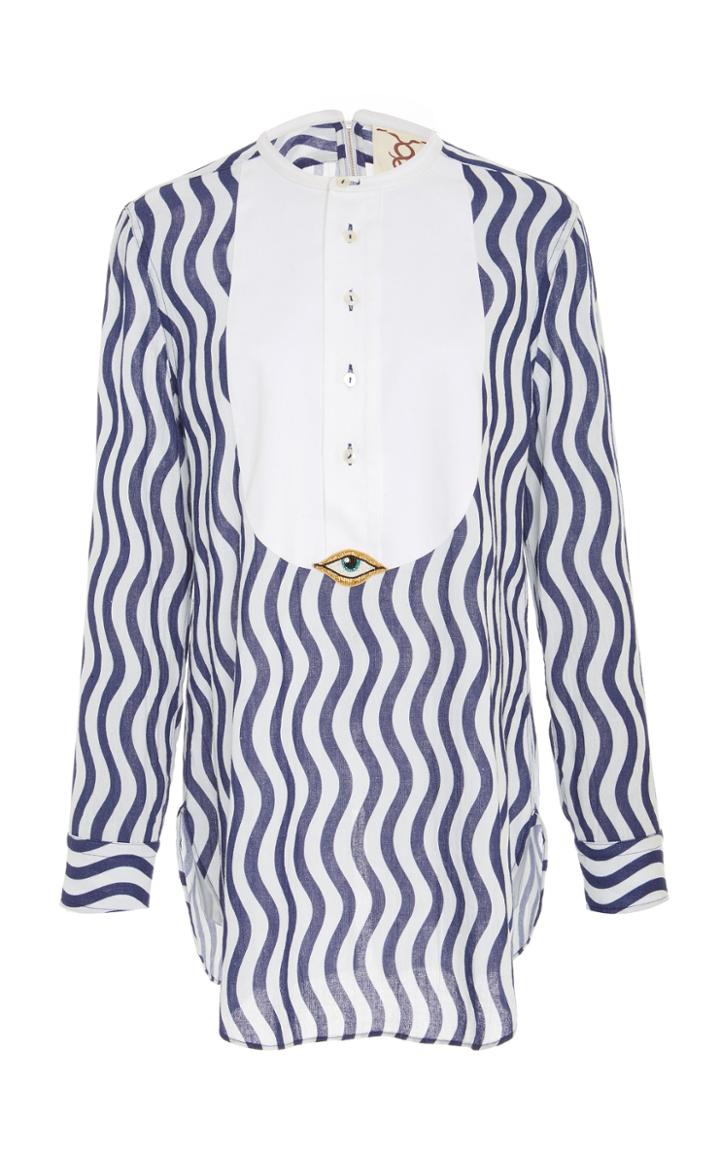 Figue River Stripe Evil Eye Tux Shirt