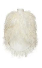 Magda Butrym Medford Feather-embellished Satin Cape Top