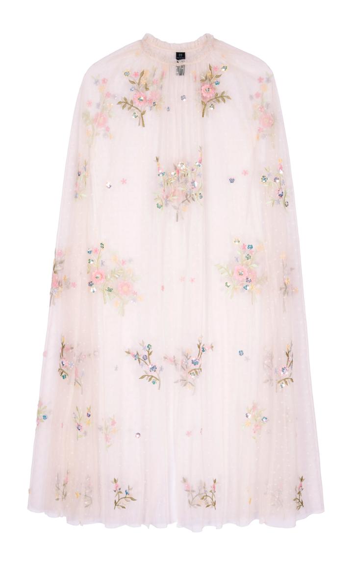 Needle & Thread Petunia Sequin-embroidered Tulle Cape