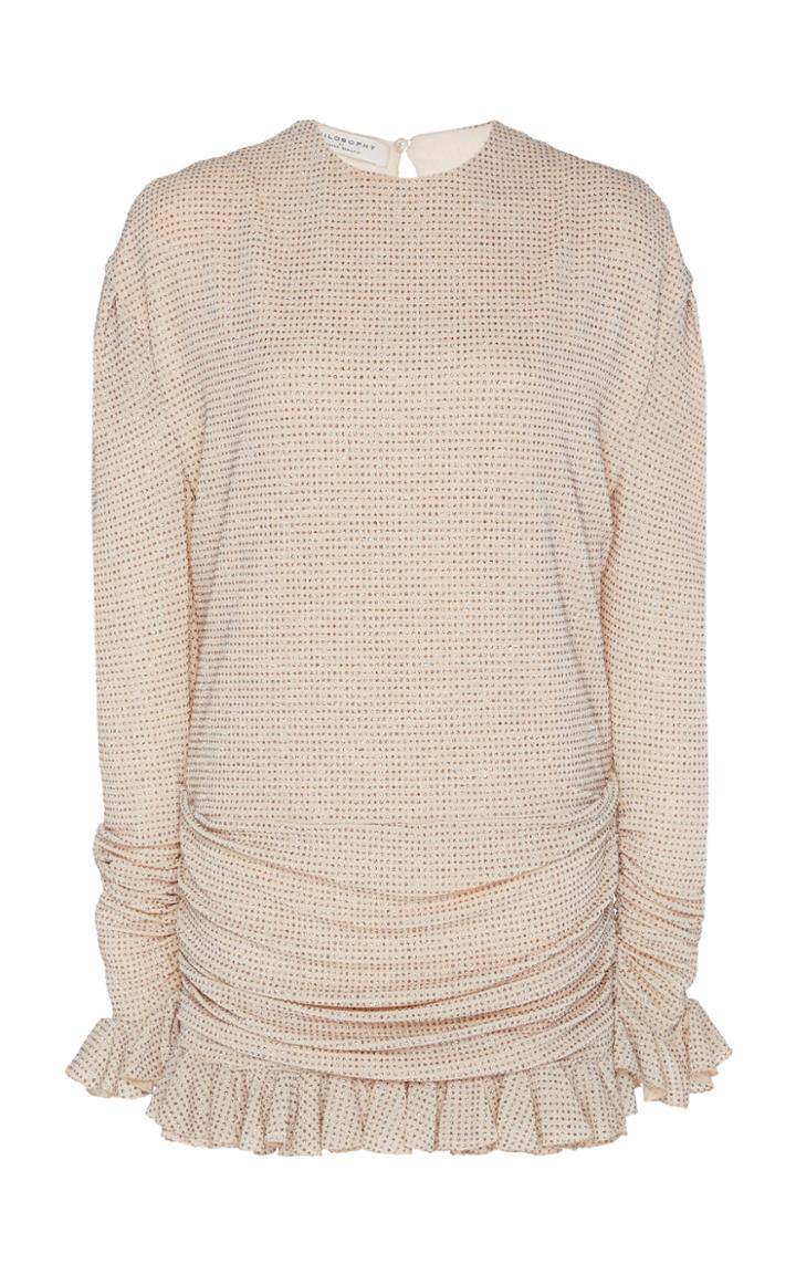 Philosophy Di Lorenzo Serafini Ruffle-accented Embellished Jersey Dress