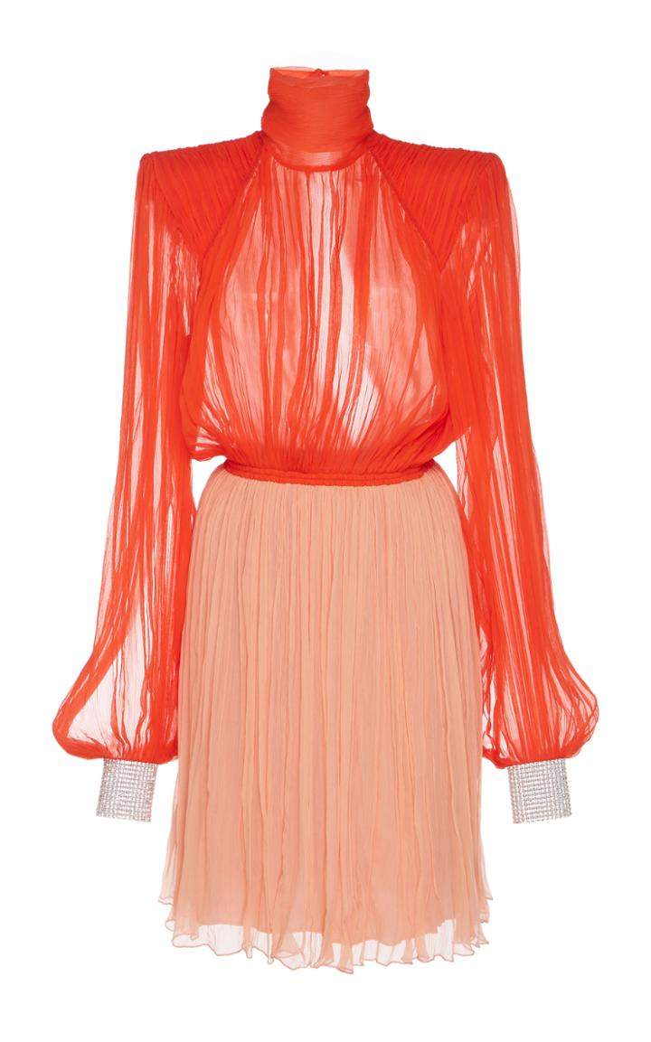 Nina Ricci Embellished Pleated Dress