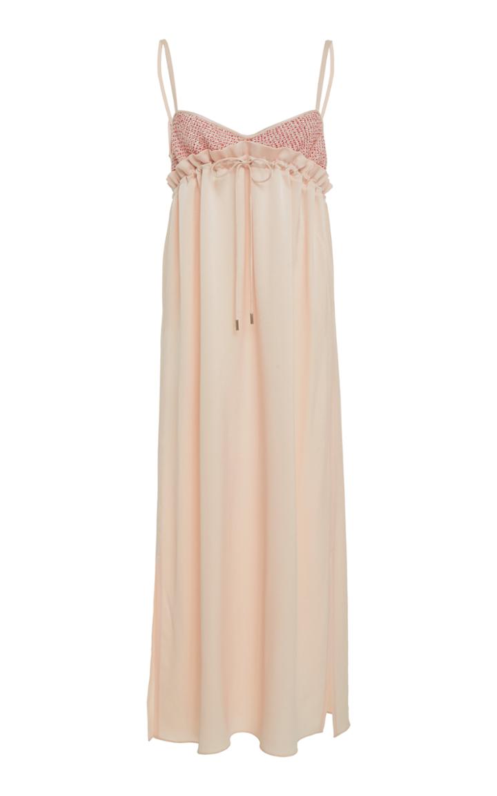 Edun Satin Midi Length Empire Dress