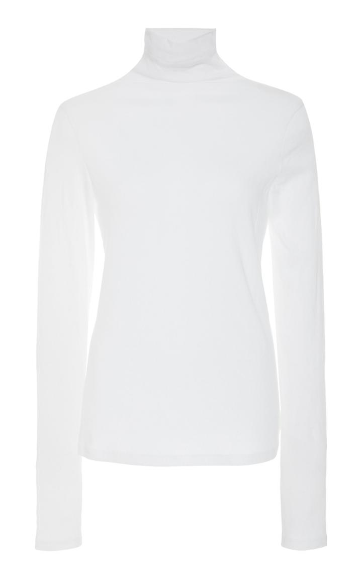 Vince Essential Long-sleeve Cotton Turtleneck