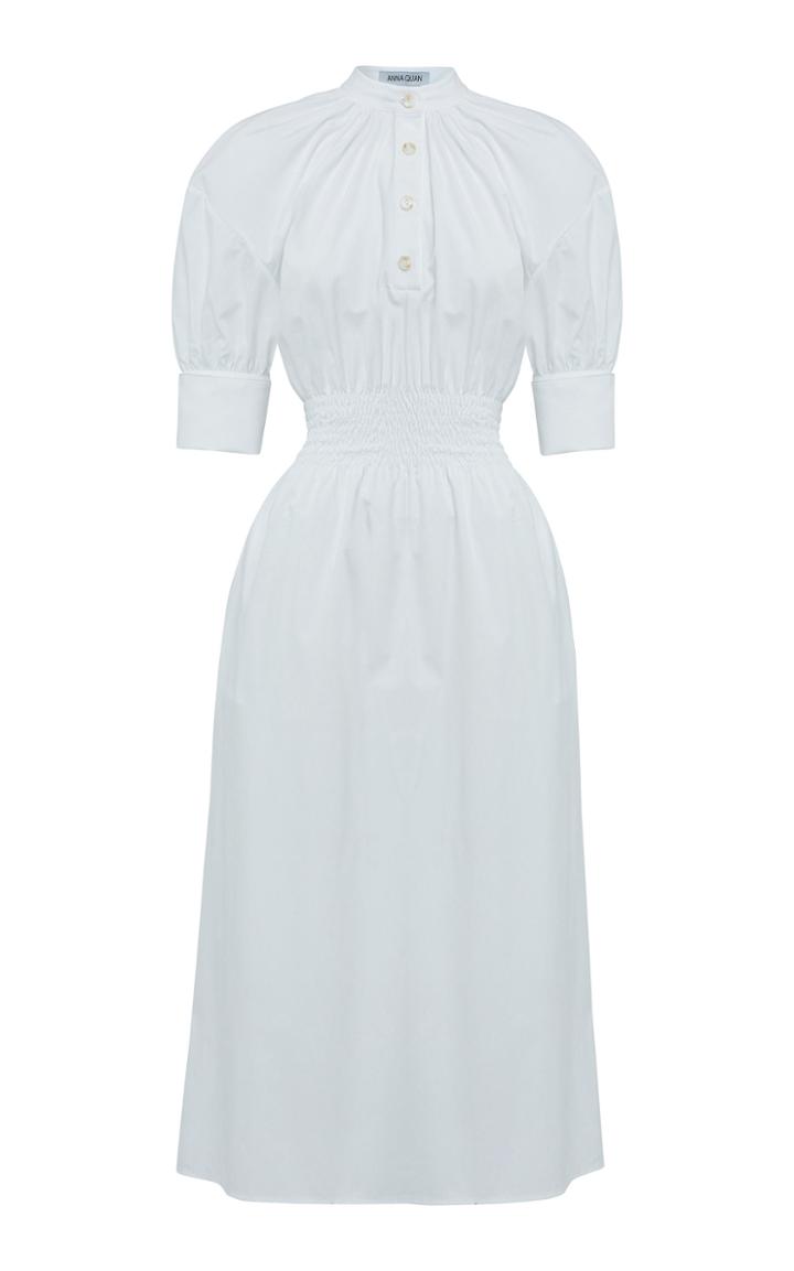 Moda Operandi Anna Quan Aurora Shirred Cotton Dress