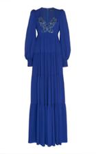 Andrew Gn Embellished Silk-blend Crepe Gown