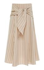 Tibi Striped Wool Midi Wrap Skirt