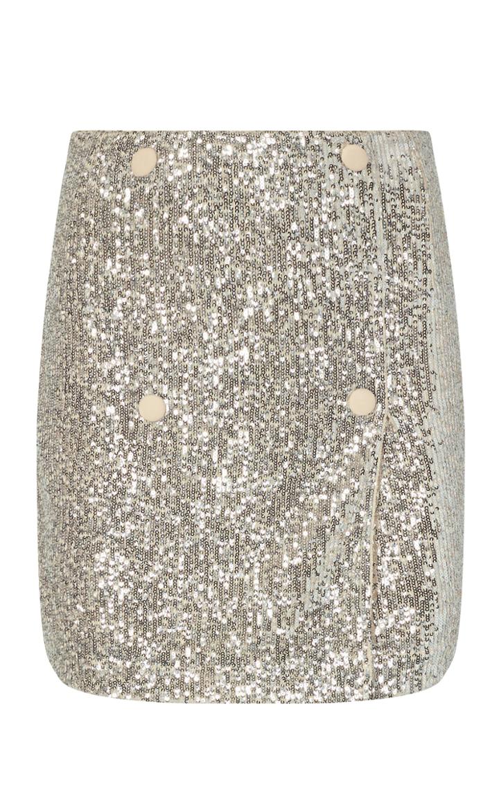 Moda Operandi Rotate London Sequined Mini Wrap Skirt