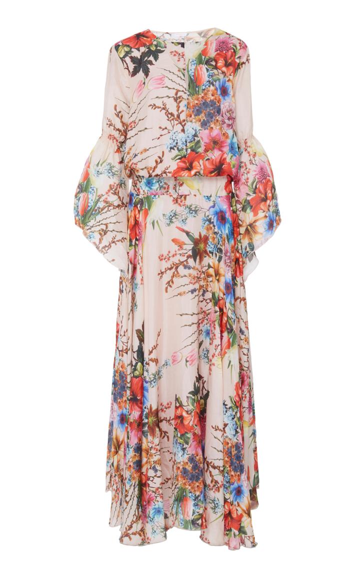 Eywasouls Claire Silk V-neck Dress