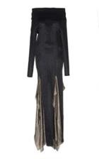 Roland Mouret Hermosa Lurex Plisse Long Sleeve Gown