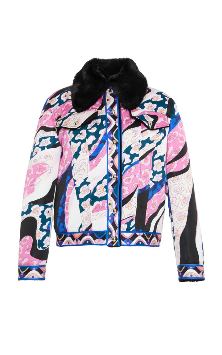 Emilio Pucci Faux Fur Collar Jacket