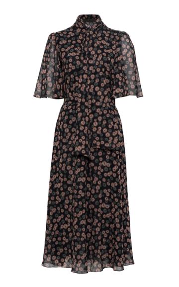 Ulyana Sergeenko Demi Couture Flutter Sleeve Dress