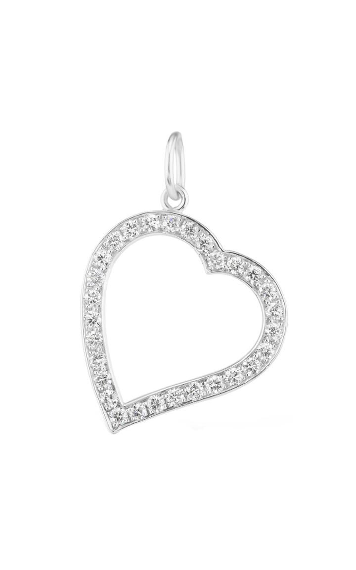 Moda Operandi Stephanie Windsor Small Platinum Witch's Heart Charm