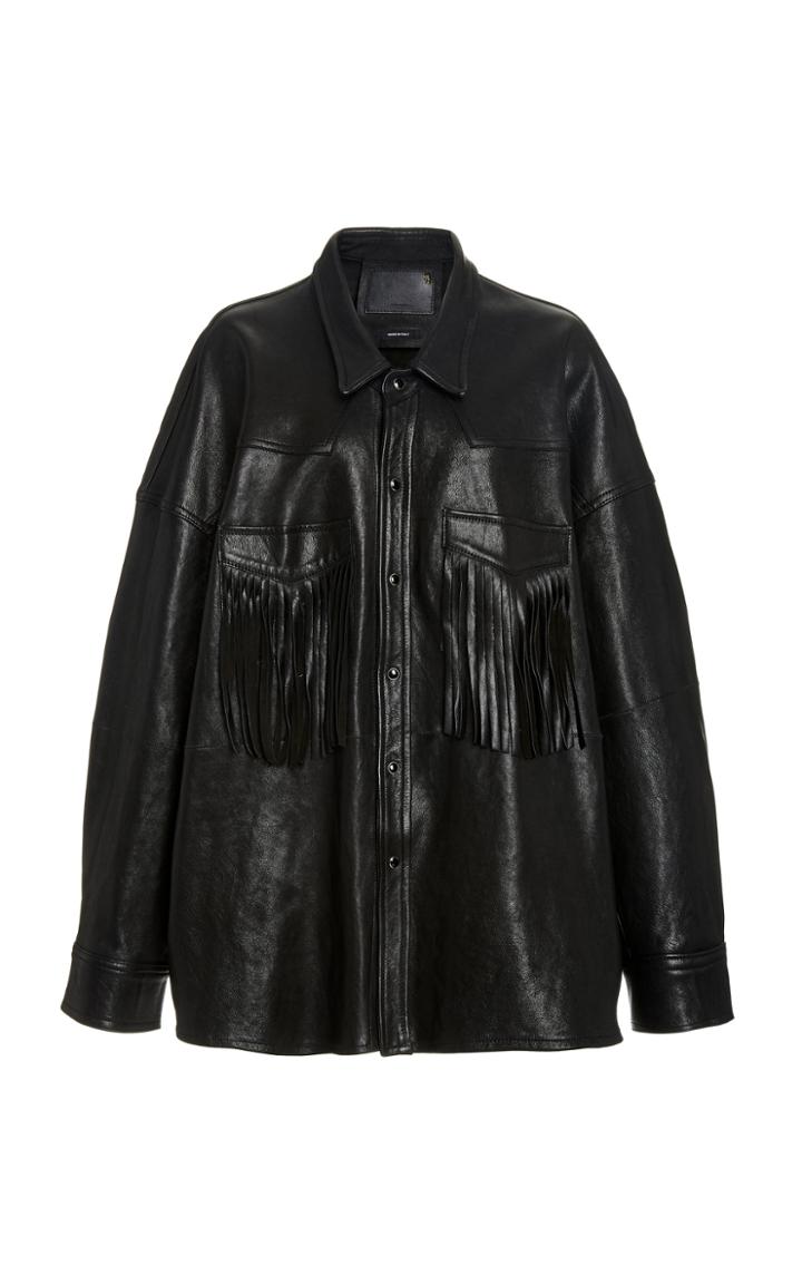 Moda Operandi R13 Oversized Leather Western Shirt