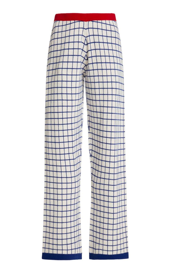 Moda Operandi Madeleine Thompson Check Cashmere Sweatpants